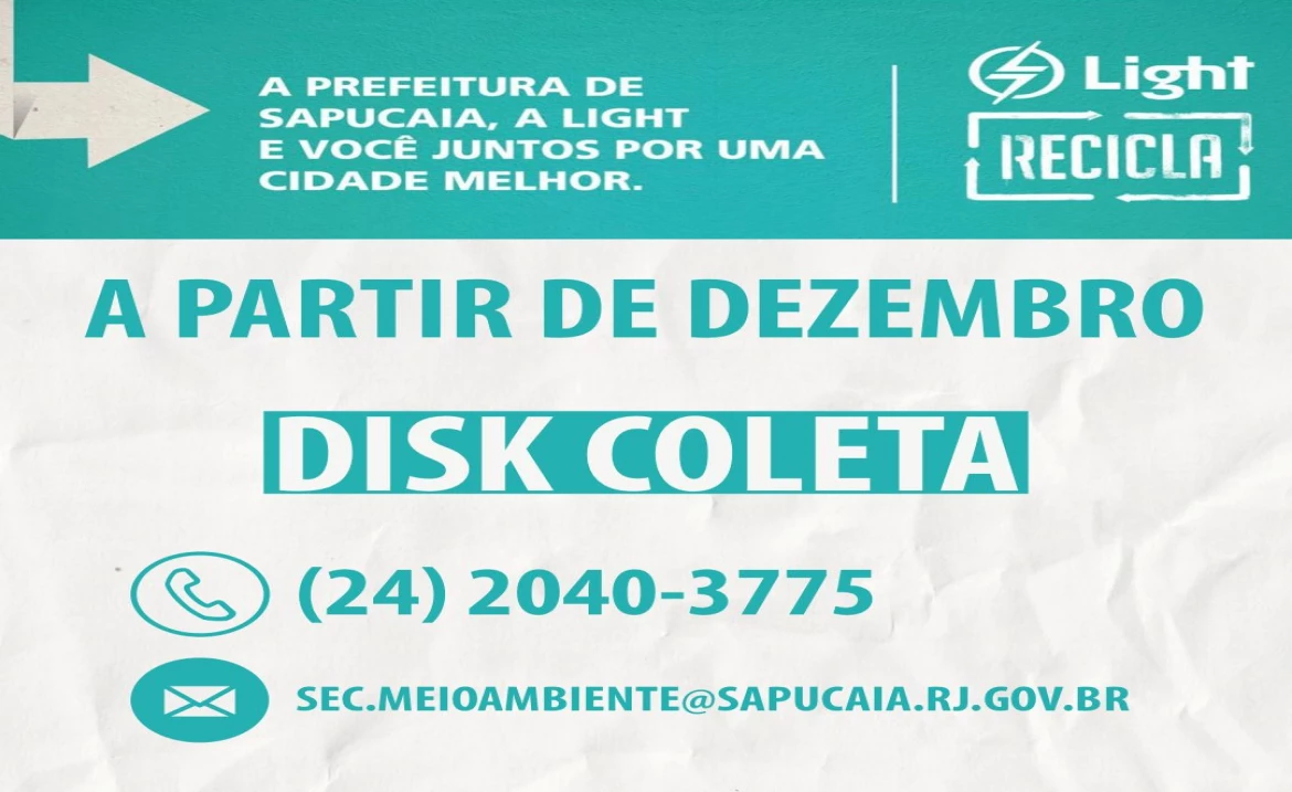 Secretaria Municipal de Meio Ambiente cria o Disk Coleta