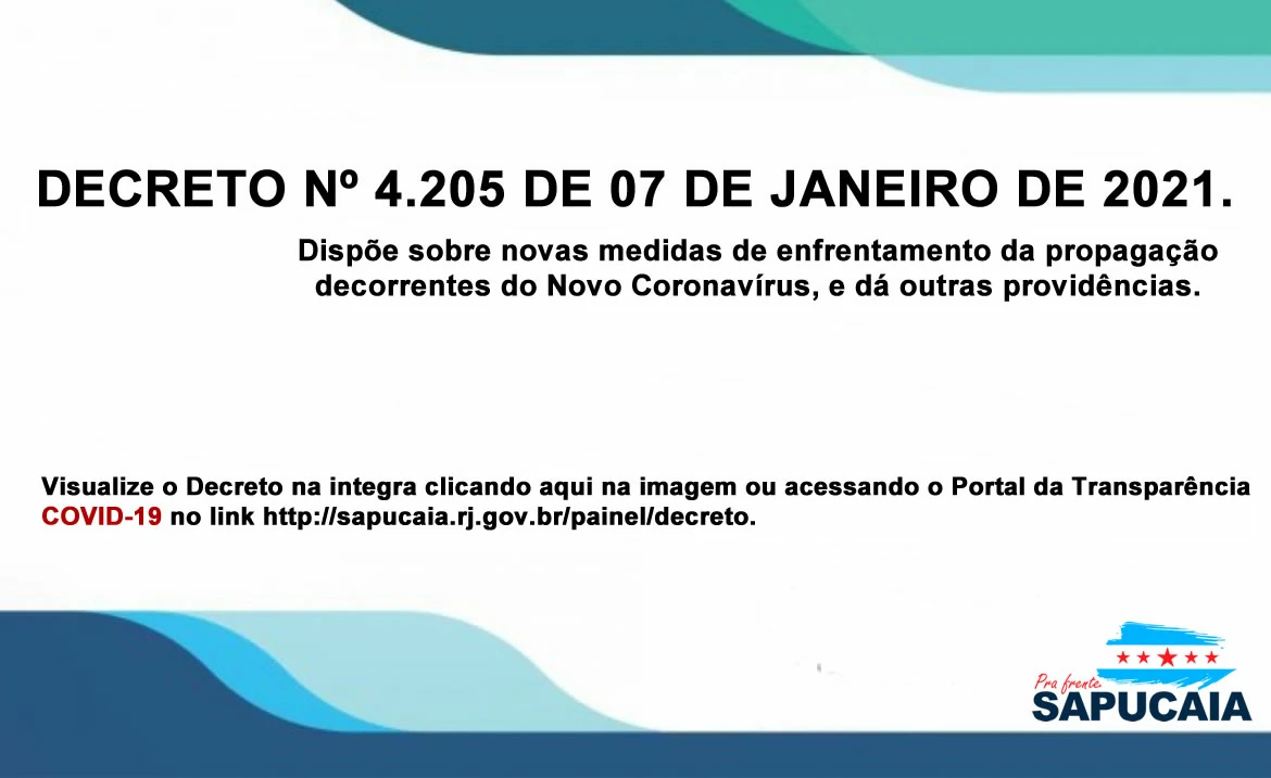 Prefeitura publica novo Decreto com novas medidas de enfrentamento da propagação decorrentes do Novo Coronavírus.