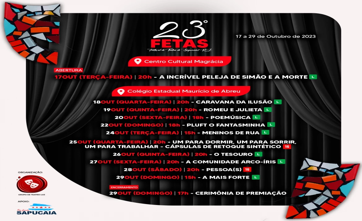 23° FETAS - Festival de Teatro de Sapucaia